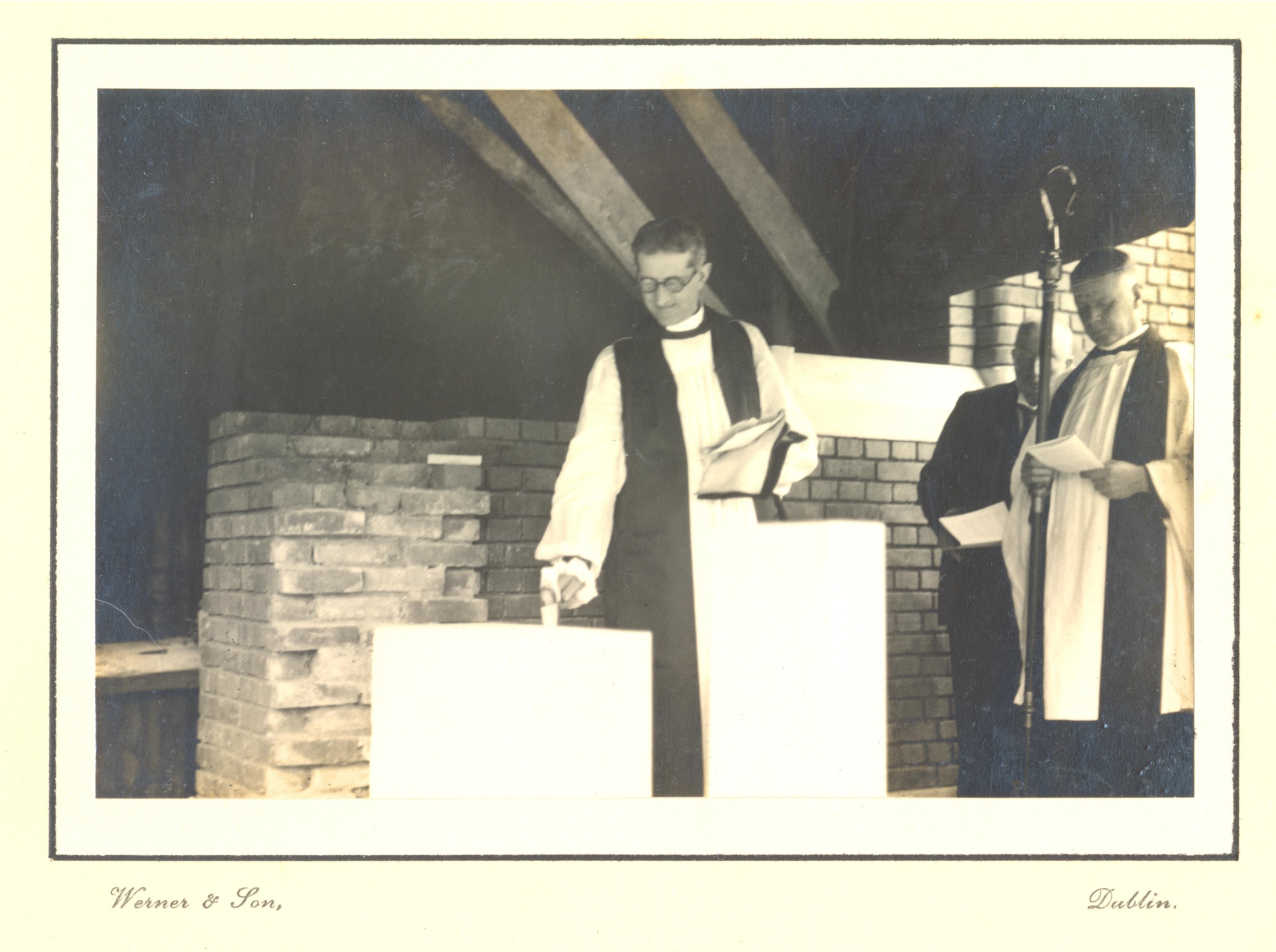The Most Revd Dr Gregg with the ceremonial hammer. P.80.29.2