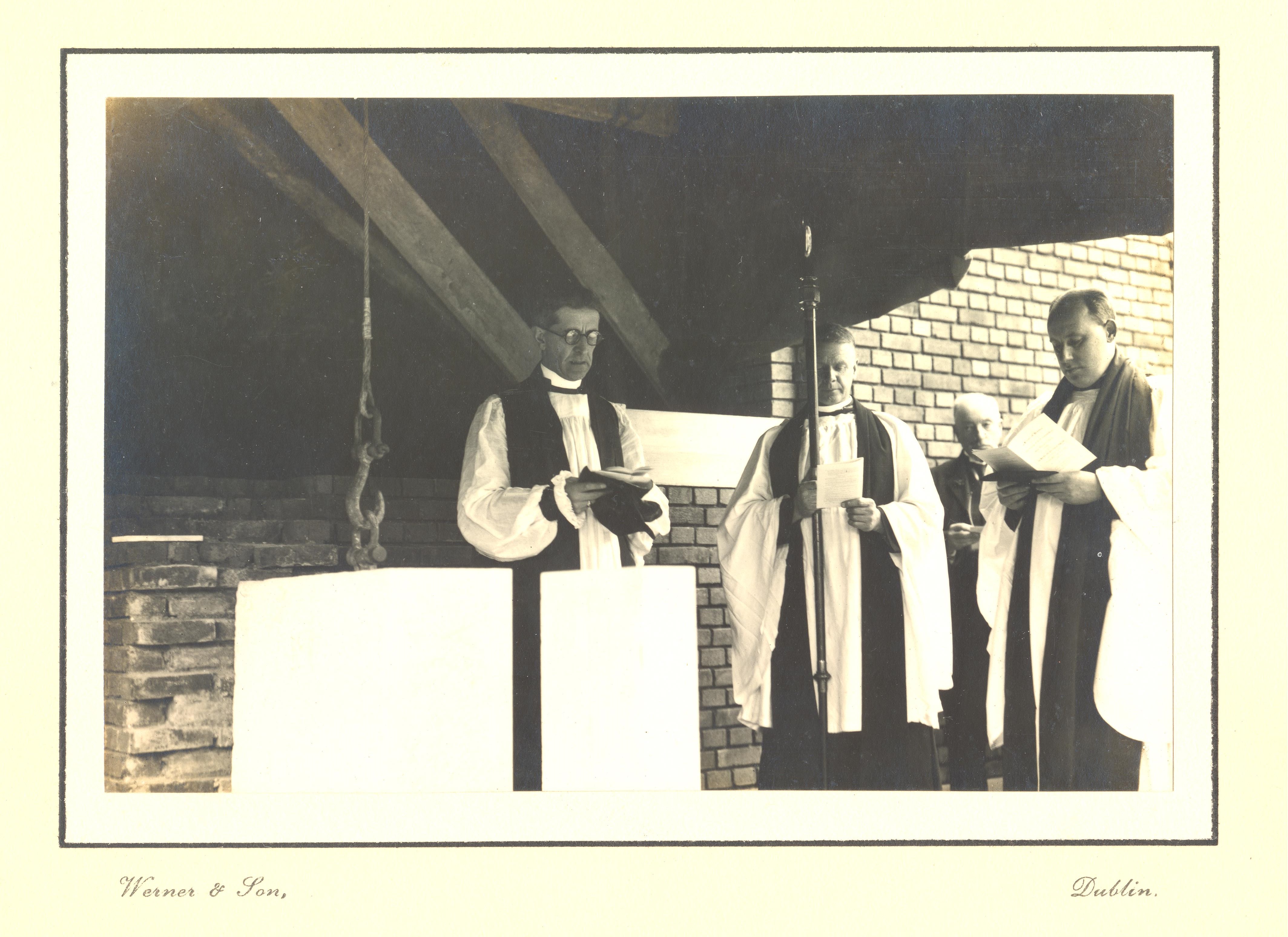 The Most Revd Dr Gregg with the incumbent, Revd John Purser Shortt pictured to the far-right P.80.29.2