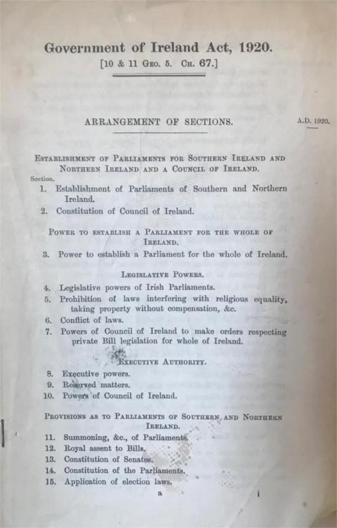 Governmant of Ireland Act 1920