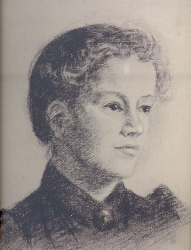 Portrait of Rosamond Emily Stephen in her 24th year by her sister, DJ [Dorothea] Stephen, 1892. RCB Library Collection