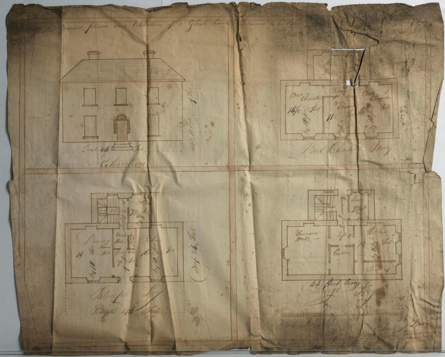 Edward Masterson, “Ground Plan and Elevation of a Glebe House intended to be built on the Glebe of Athy. April 1807 Edward Masterson Carpenter. Approved Charles Dublin,” RCB Library - Architectural Drawings, accessed April 4, 2023, https://archdrawing.ireland.anglican.org/items/show/9805.