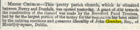 Irish Ecclesiastical Gazette, 4 June 1881.
