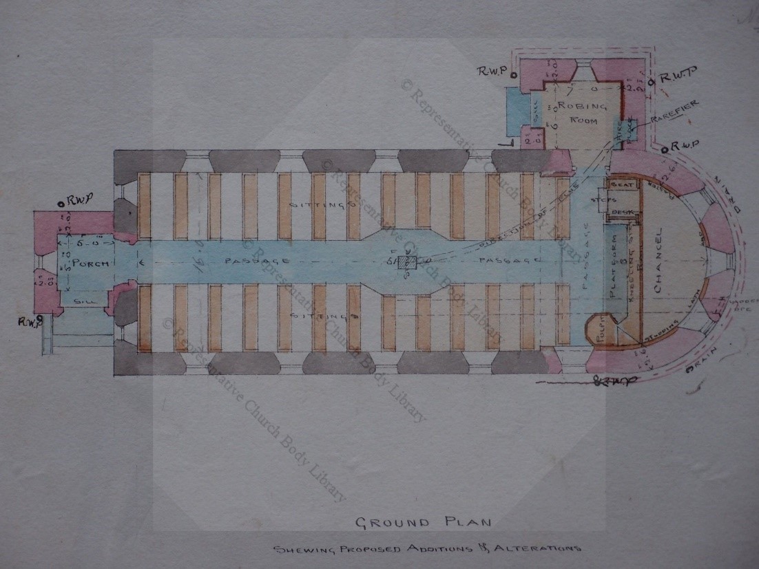 Architectural drawing of St Paul's Kiltoom.