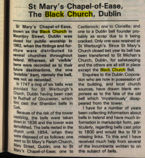 Church of Ireland Gazette, 10 July 1987.