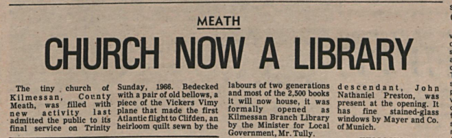 Church of Ireland Gazette, 21 February 1975.