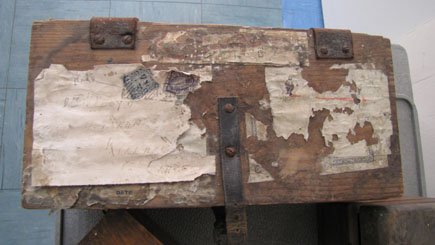 Box with damaged labels