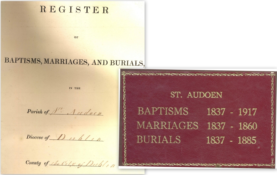 Title page and cover label of the combined register, RCB Library P116/1/4.