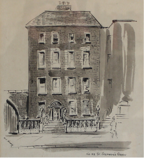A sketch of 52 St Stephen's Green, RCB Library picture collection.