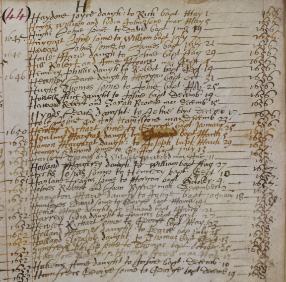 Records of marriages in RCB Library P328.01.1 from 1656 to 1658.