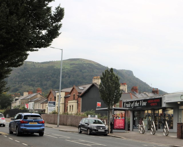 The Cavehill Road, with the mount from which it takes its name in the background.