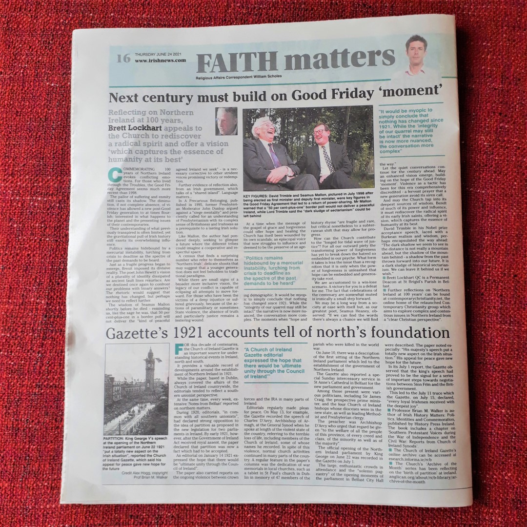 Archive Of The Month Forms Part Of Irish News Centenary Coverage Church Of Ireland A Member Of The Anglican Communion