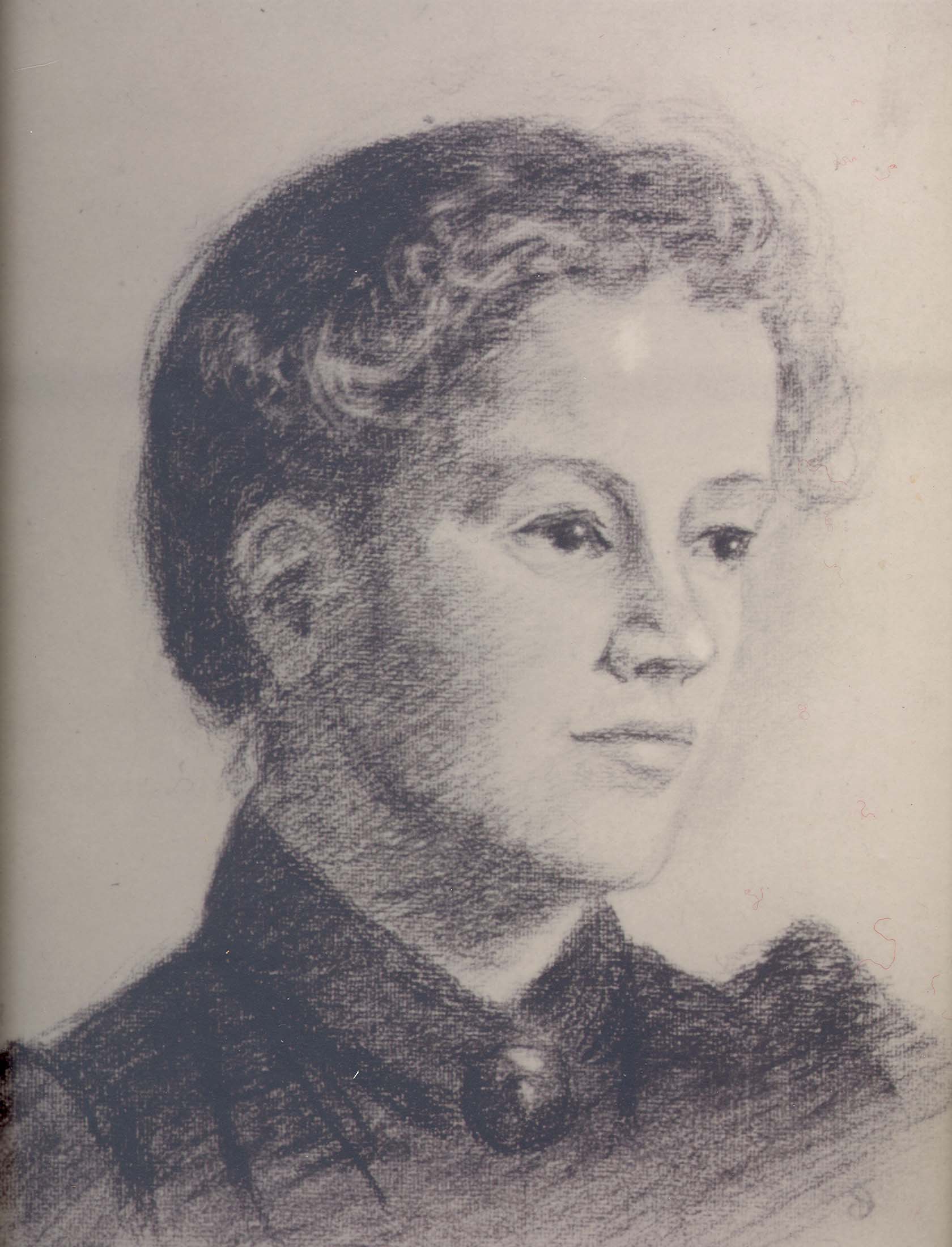 Portrait of Rosamond Emily Stephen in her twenty-fourth year by her sister, DJ [Dorothea] Stephen, 1892. RCB Library Collection.