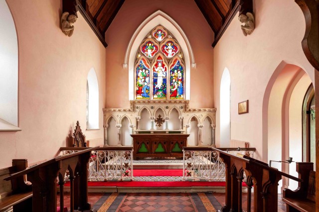 The interior of St Luke's, Ballymoyer.