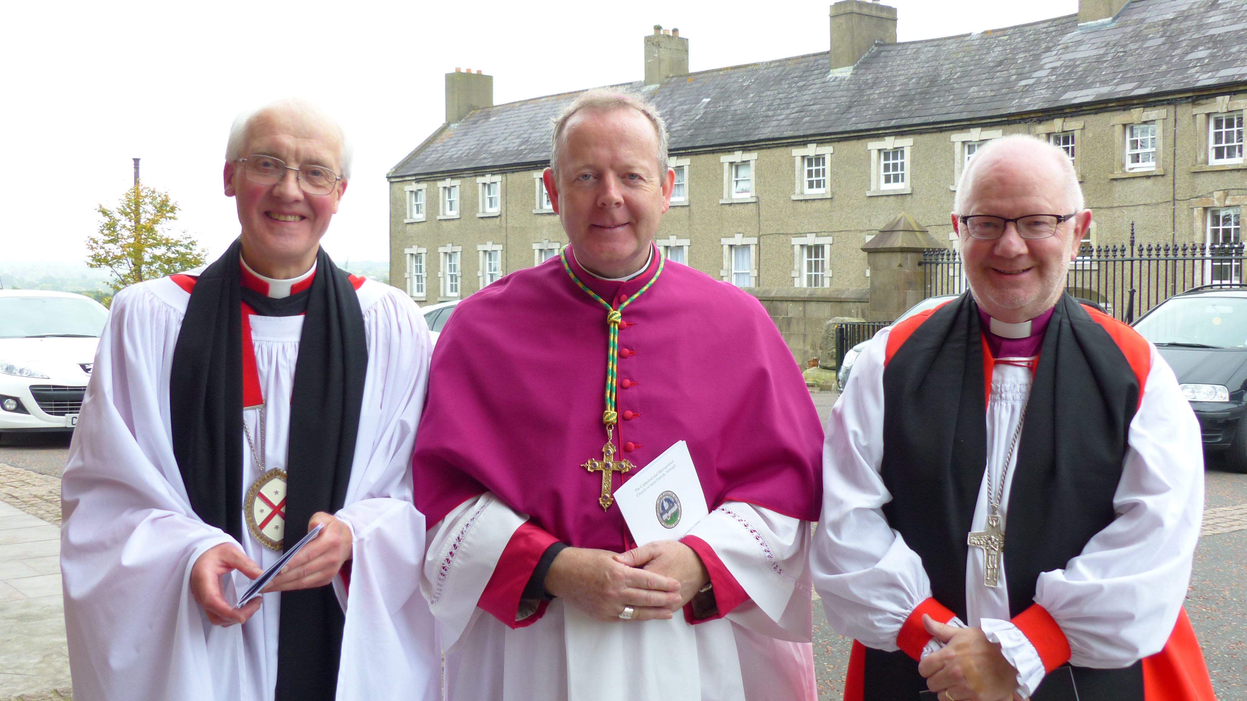 Dean Gregory Dunstan, Archbishop Eamon Martin and Archbishop Richard Clarke.