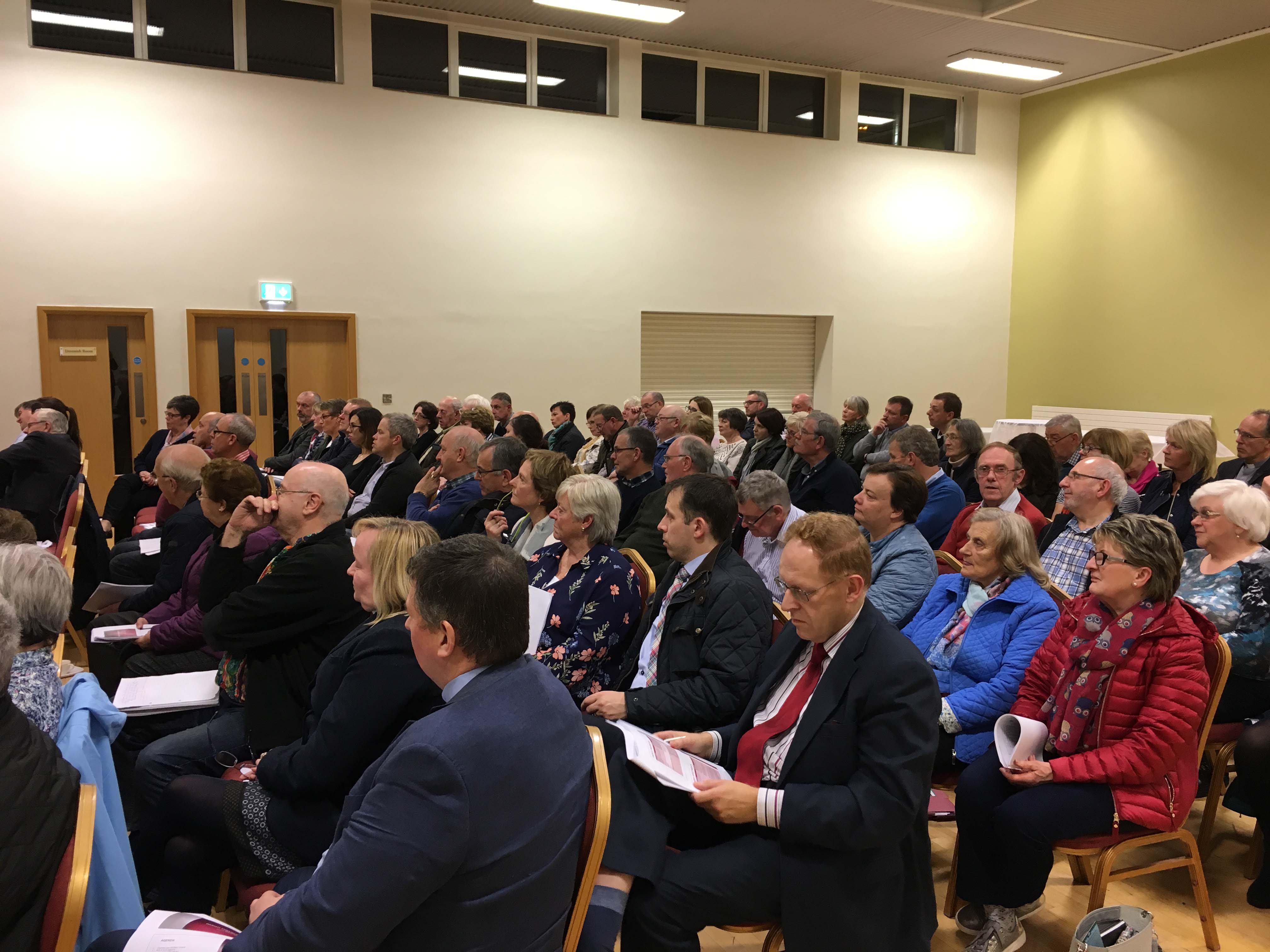 Parish representatives attend the charities information evening in Enniskillen.
