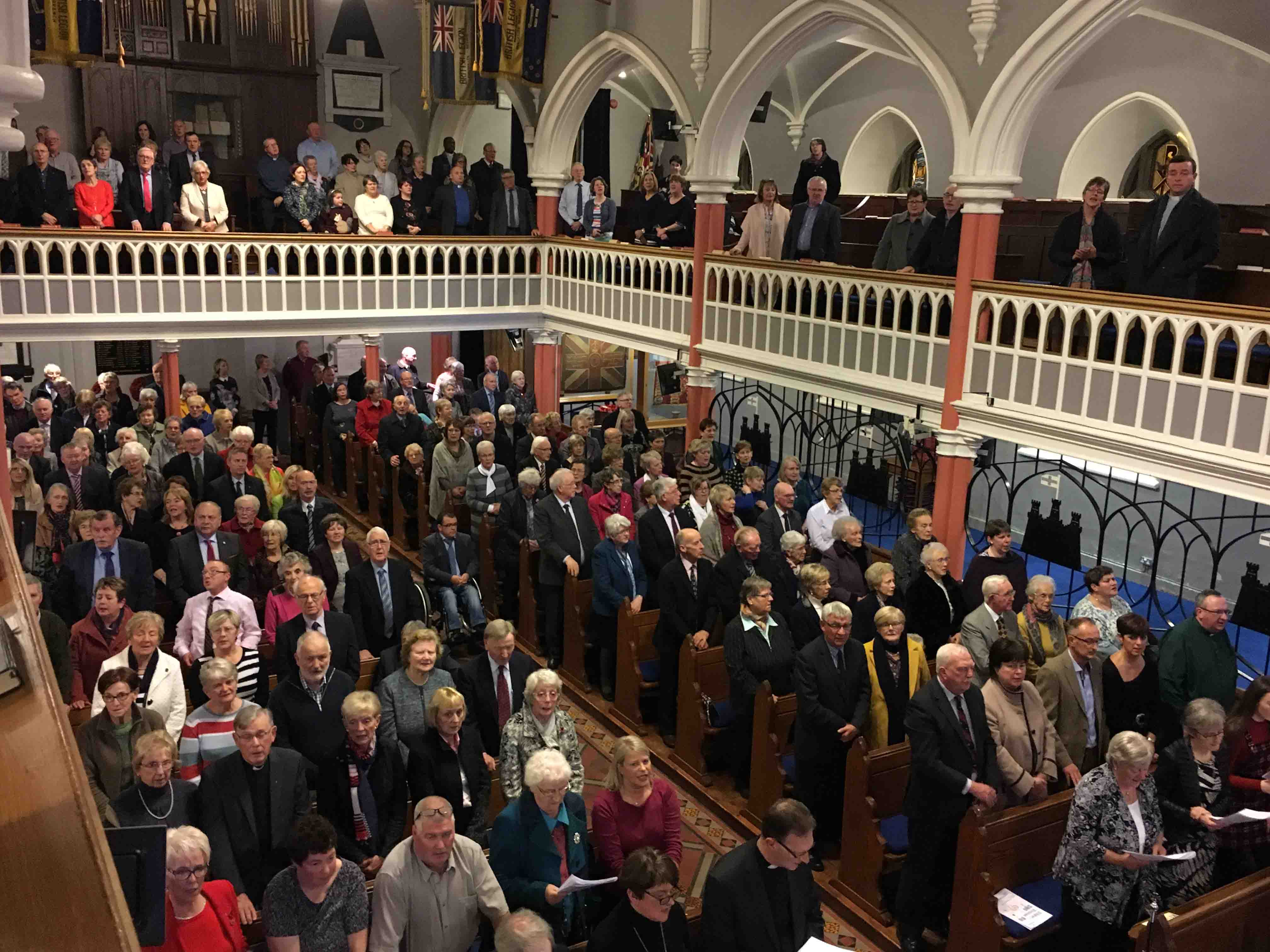 Some of the hundreds of people who attended and took part in the Clogher Diocesan Big Sing in St Macartin's Cathedral, Enniskillen.