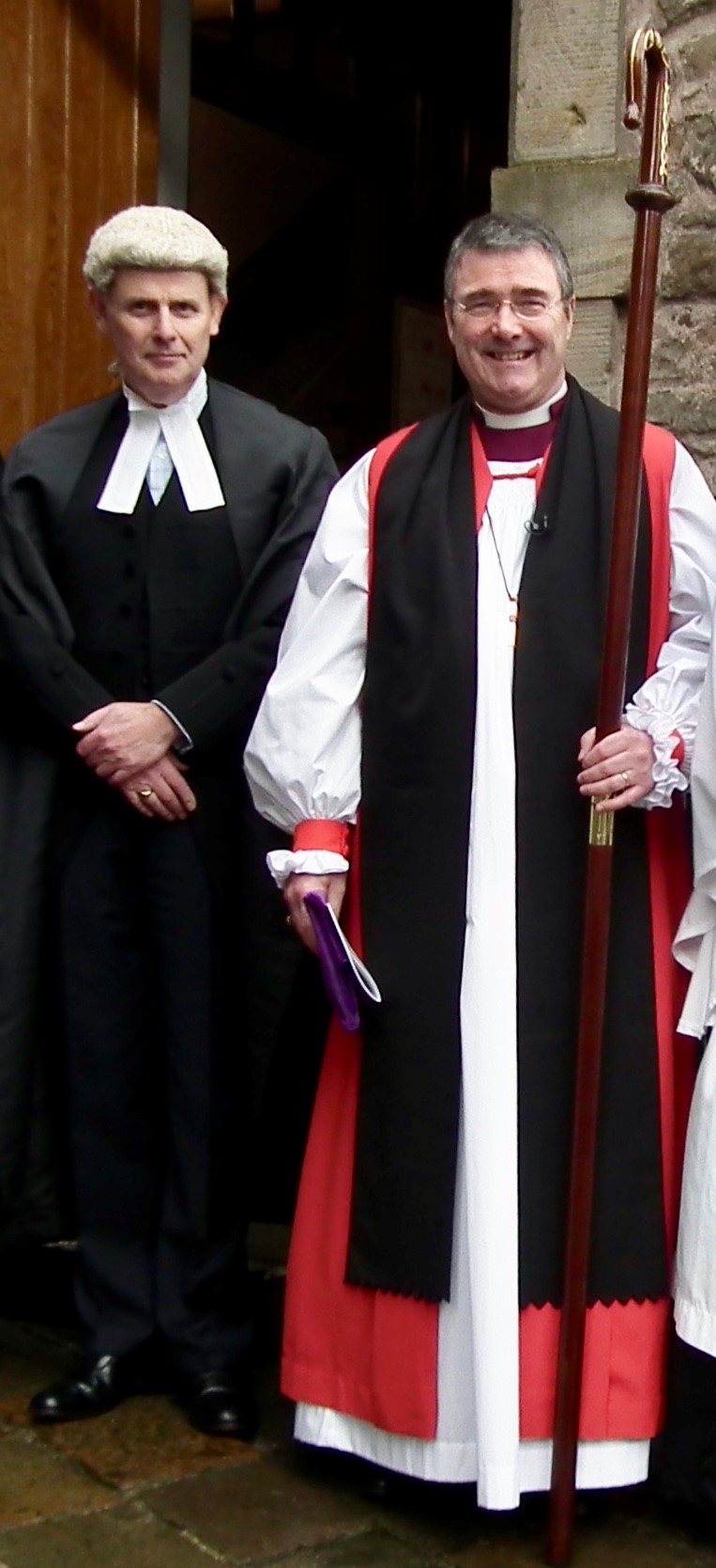 Sir Anthony Hart with Bishop John McDowell.