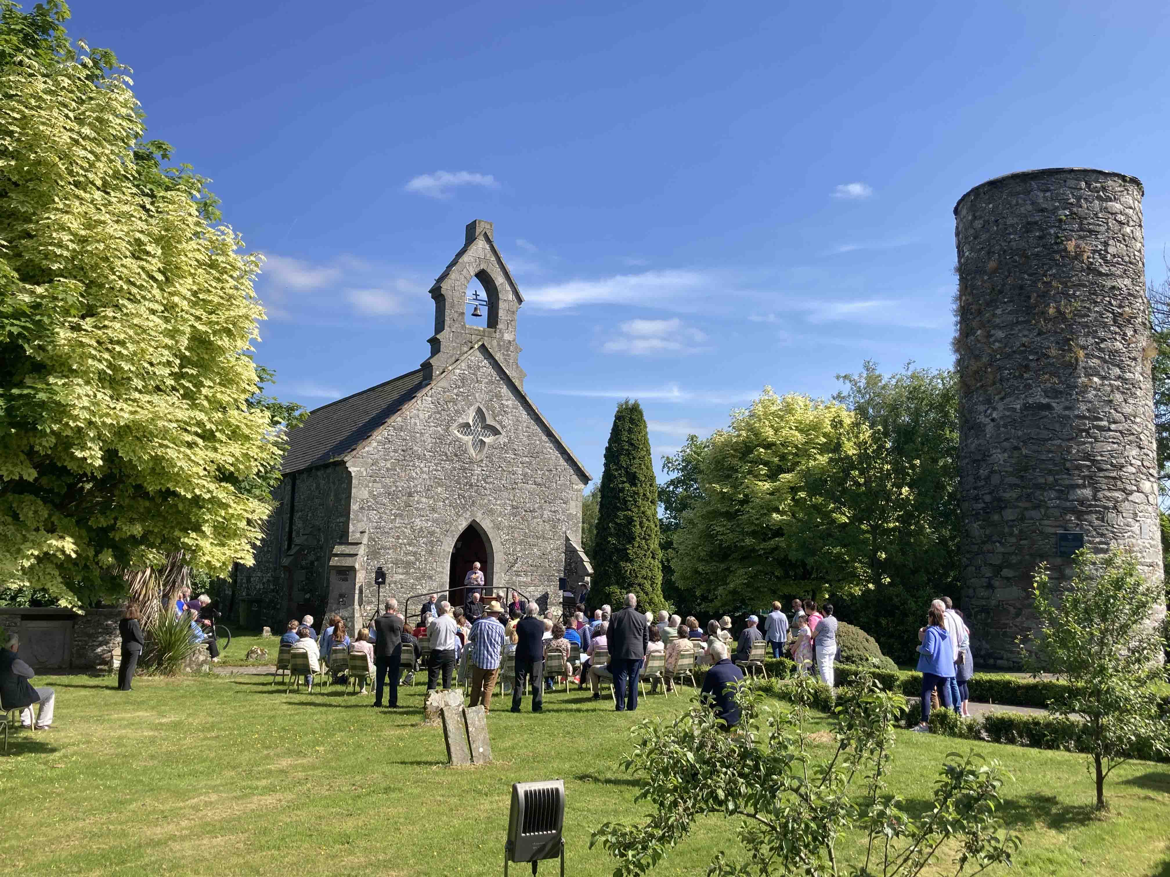 The outdoor ecumenical service which took place on Pentecost Sunday at Inniskeen.