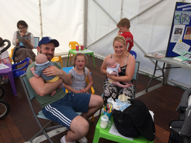 Making good use of the Mothers' Union facilities at the Cork Summer Show.