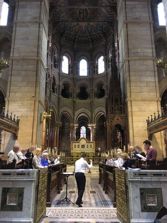 Rehearsals under way in St Fin Barre's Cathedral for ‘Come and Sing Evensong'.