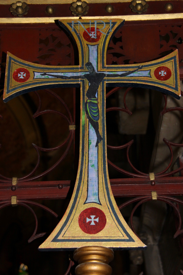 Processional Cross in St Fin Barre's Cathedral, Cork. (Artist: Patrick Pye, 1929-2018).