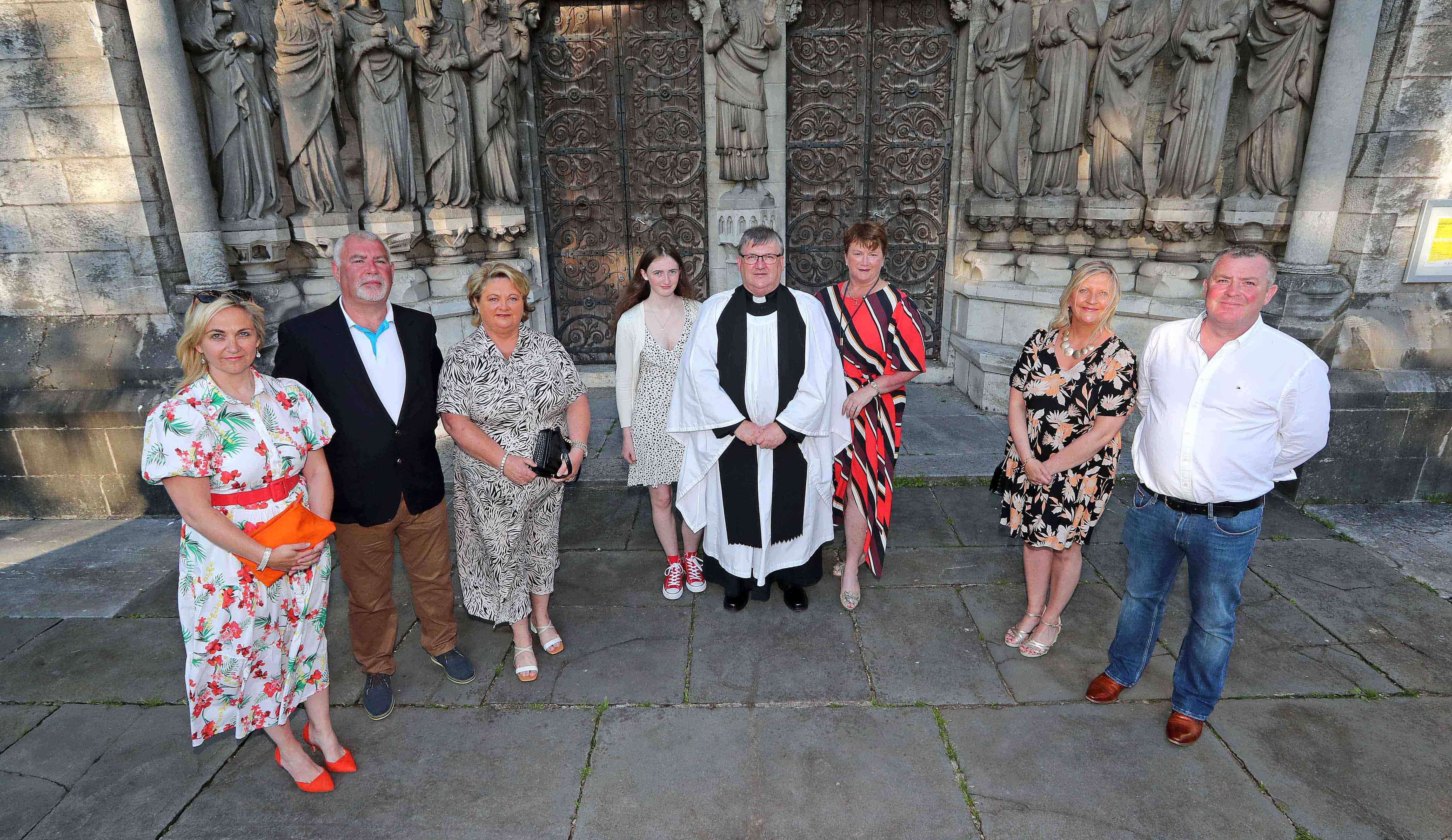 Canon Denis MacCarthy and guests. Photo: Jim Coughlan.