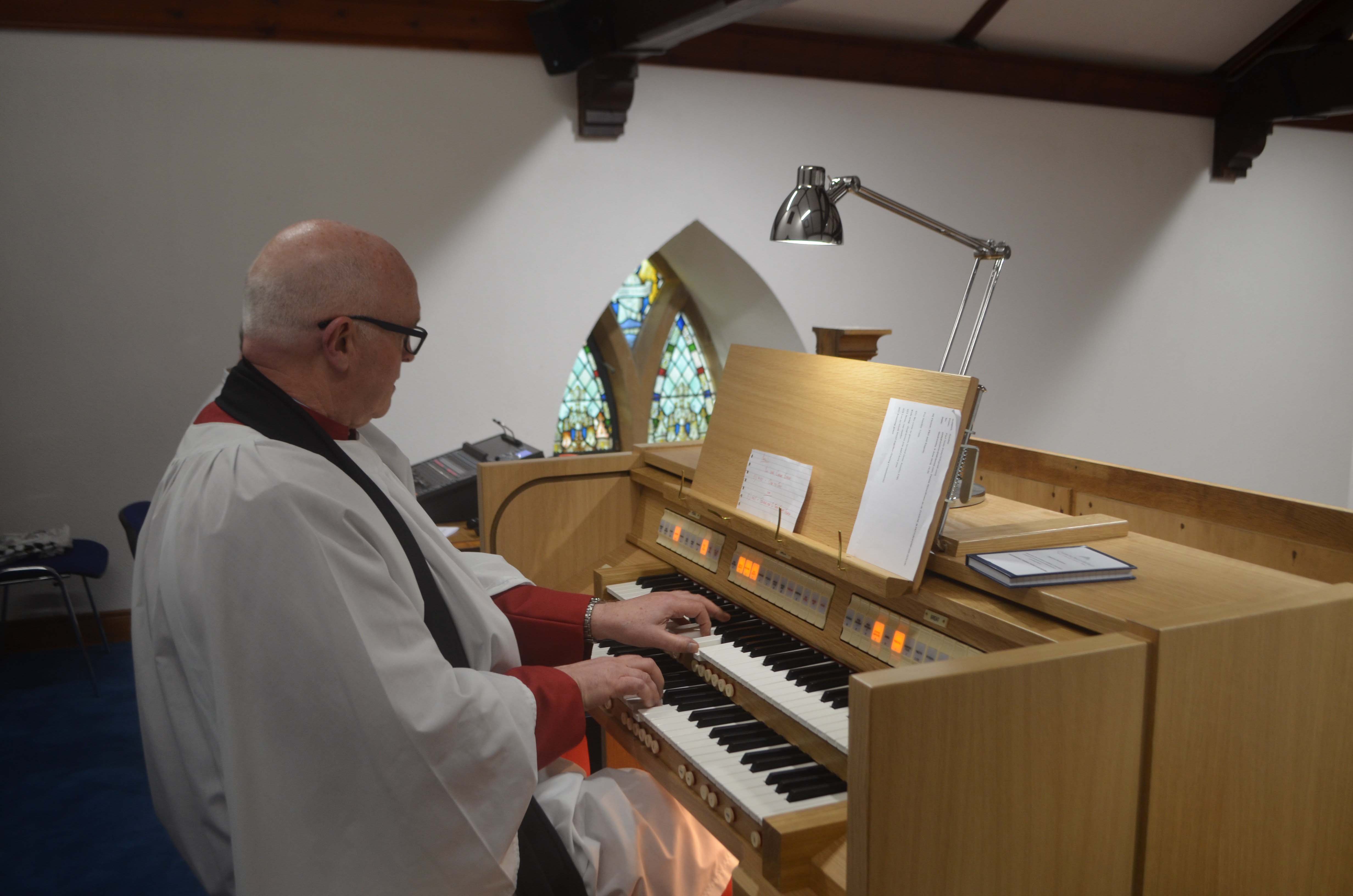 The Rev Canon Paul Hoey performing on the new Makin Organ which will feature in next month's Organ Marathon fund-raising event.