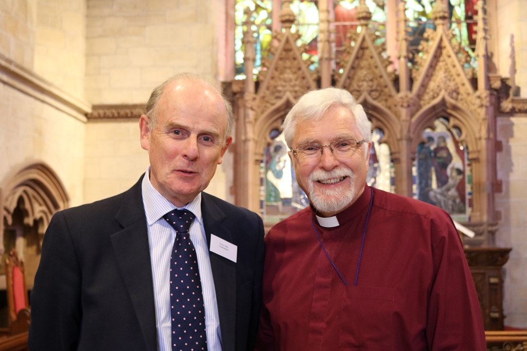 Sir Anthony Hart with Bishop Harold Miller.