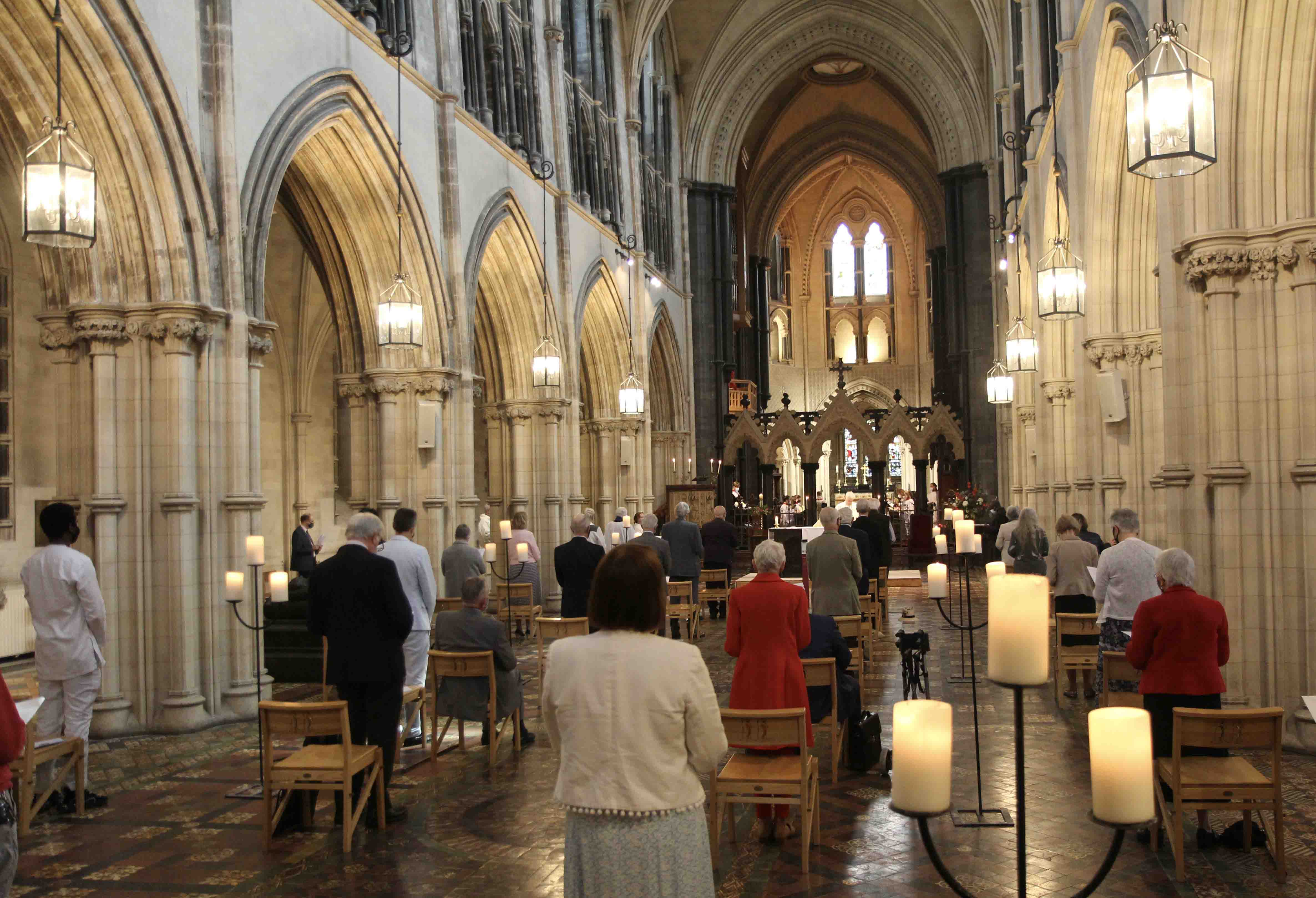 The congregation in Christ Church Cathedral, Dublin, for its Patronal Festival on Trinity Sunday.