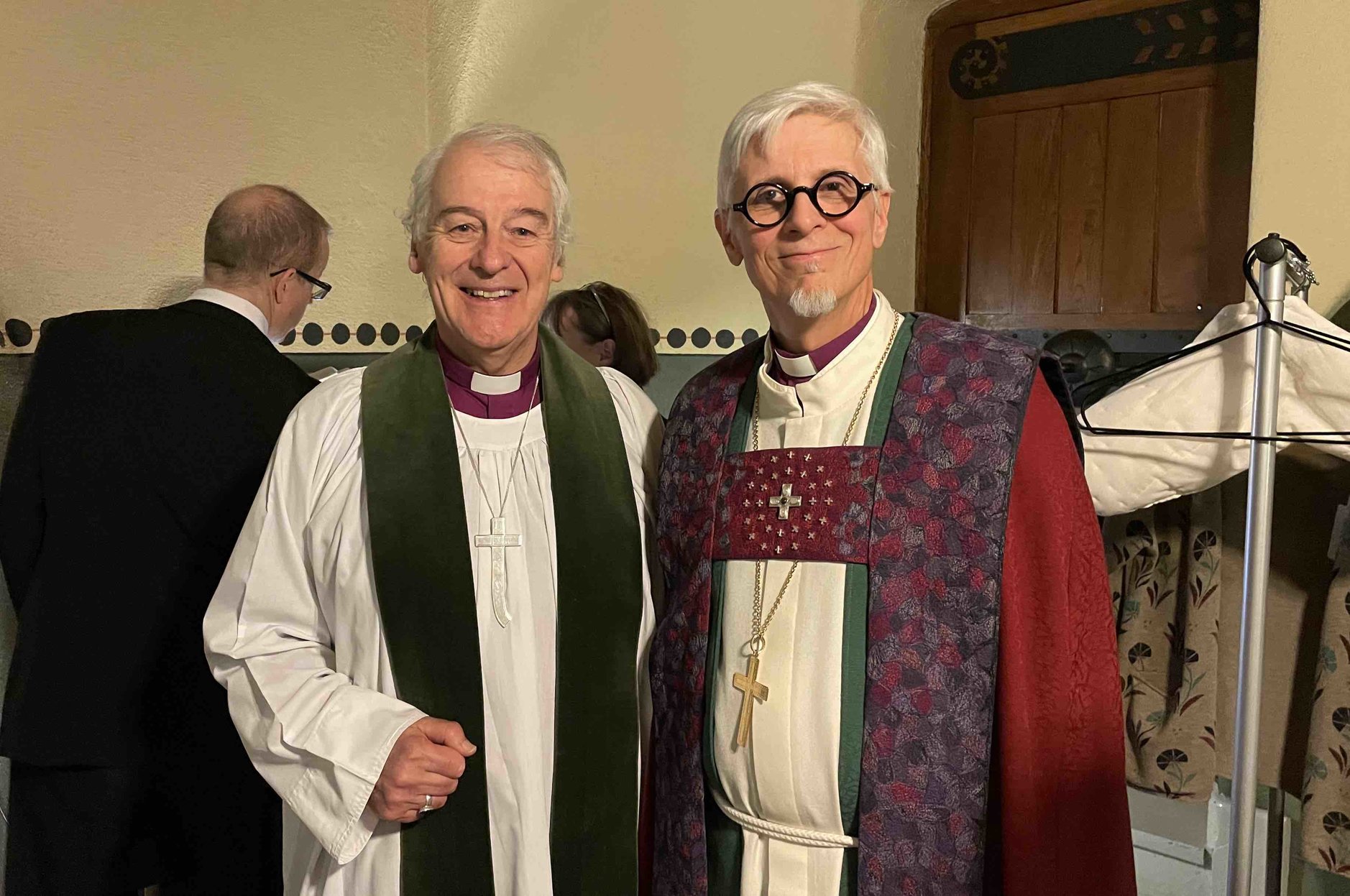 Archbishop Michael Jackson with the Bishop of Tampere, the Rt Revd Matti Repo.