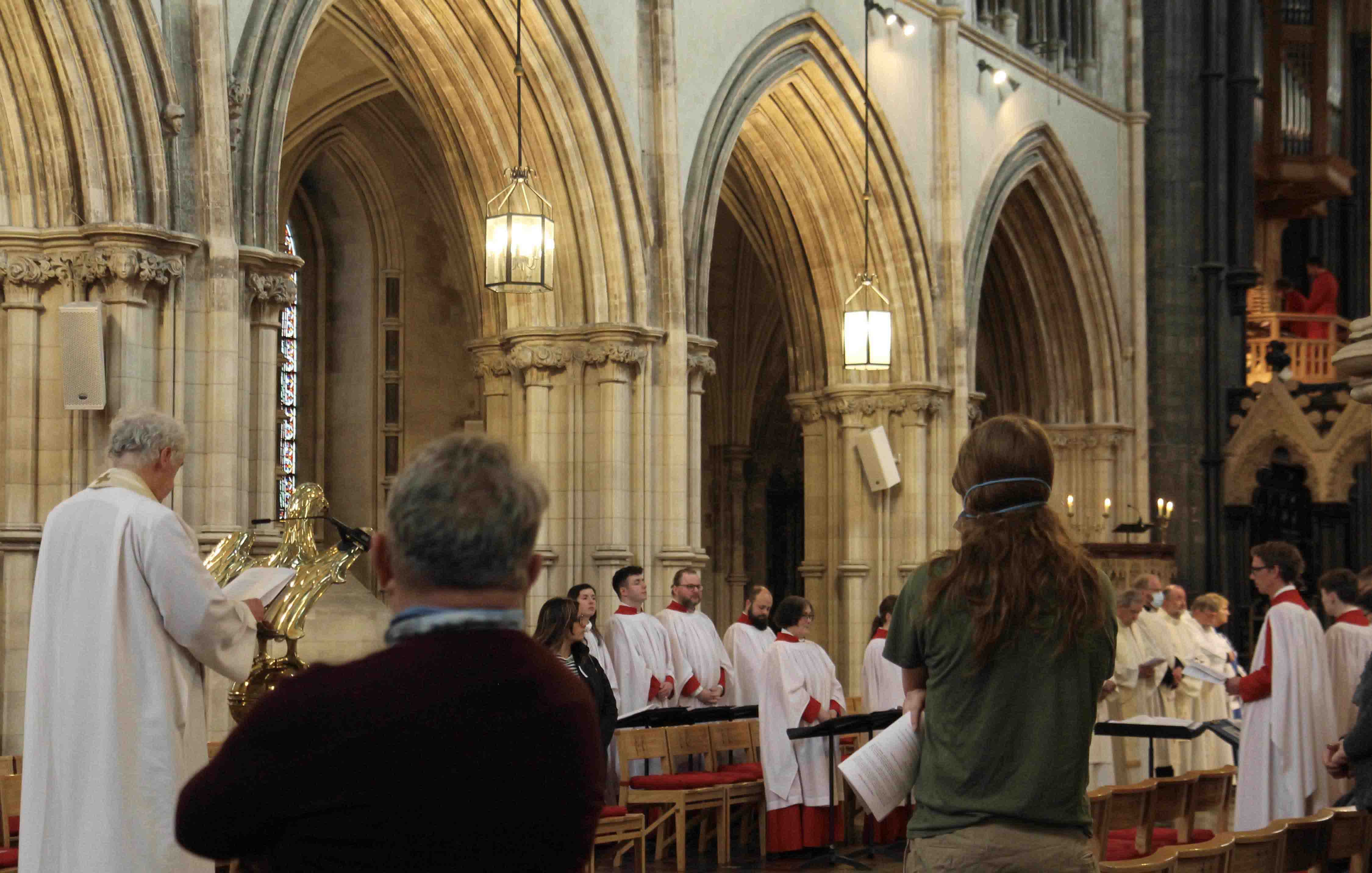 Archbishop Michael Jackson preaching at the Chrism Eucharist in Christ Church Cathedral.