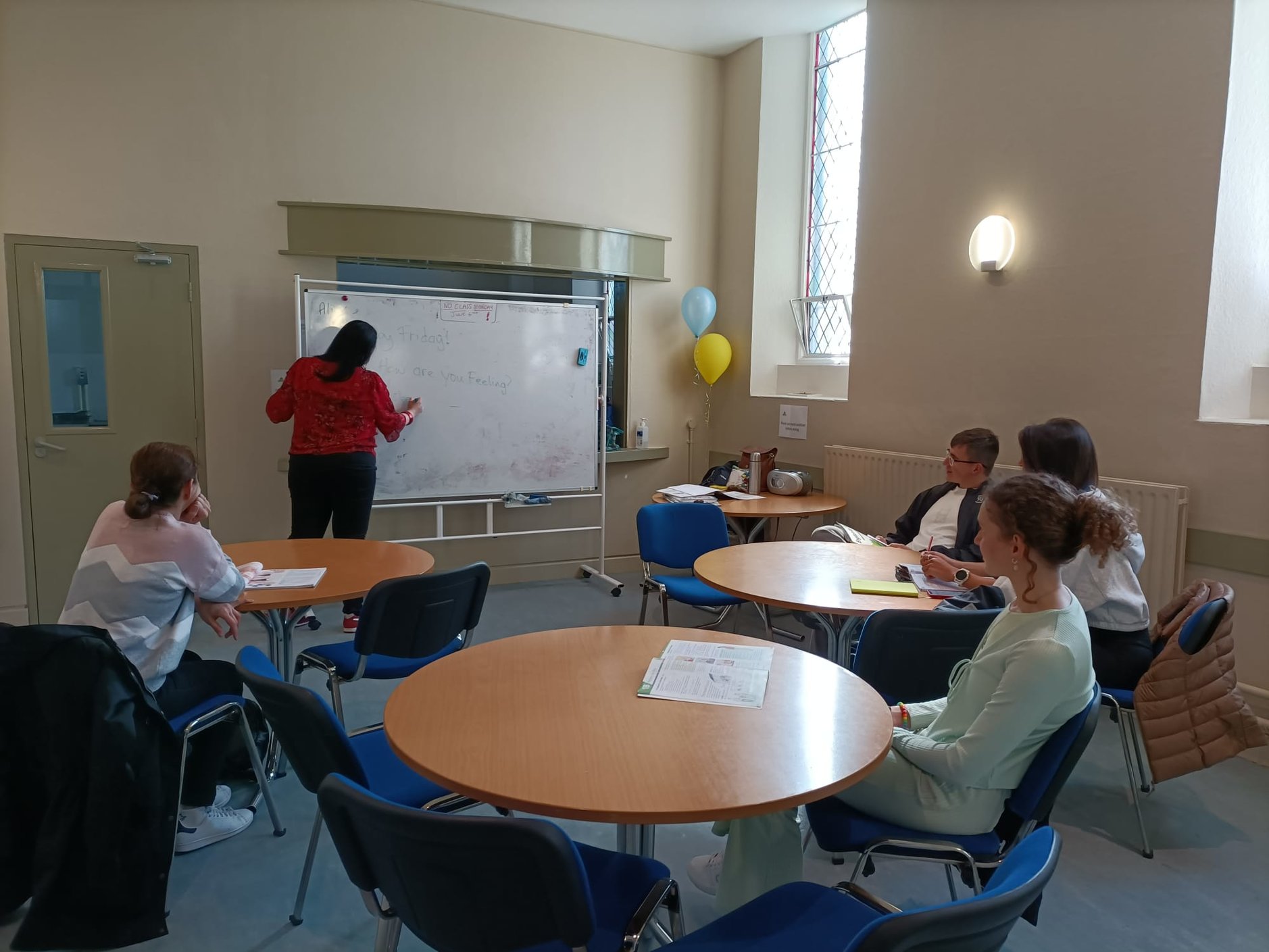 English classes taking place in Holy Trinity Rathmines.