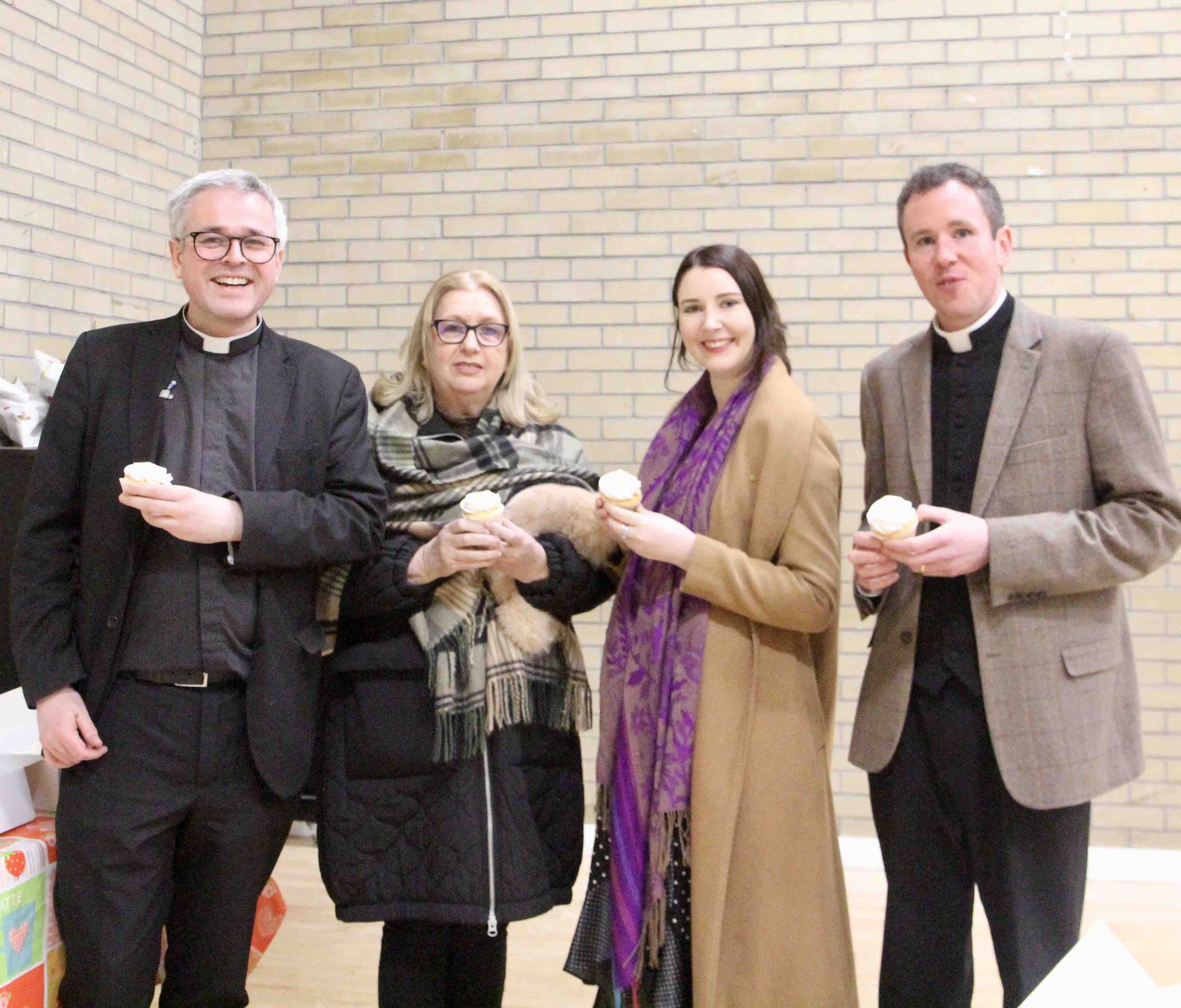 Canon Paul Arbuthnot, Mary McAleese, Caoimhe Leppard and the Revd Sean Hanily.