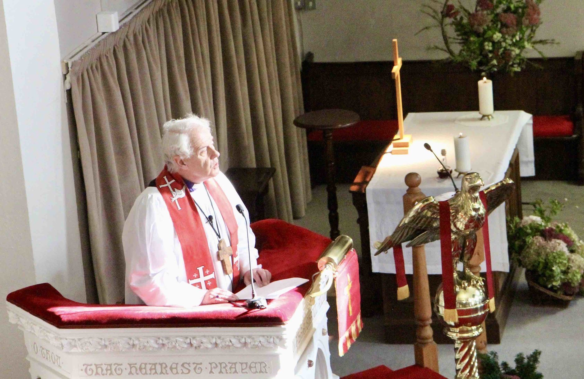 Archbishop Michael Jackson delivering his Presidential Address during the Synod Service in Christ Church Taney.