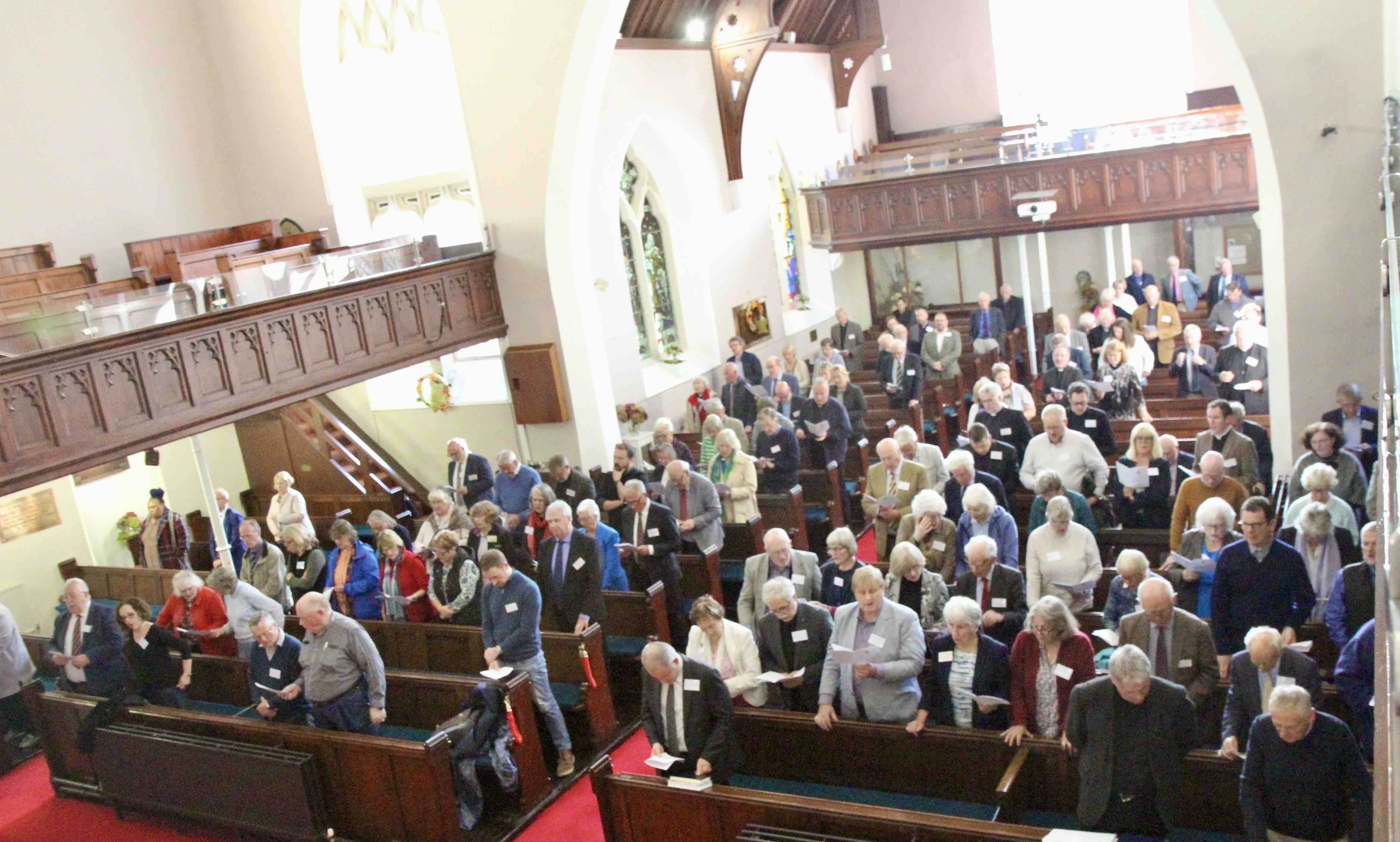 The congregation at the Synod Service.