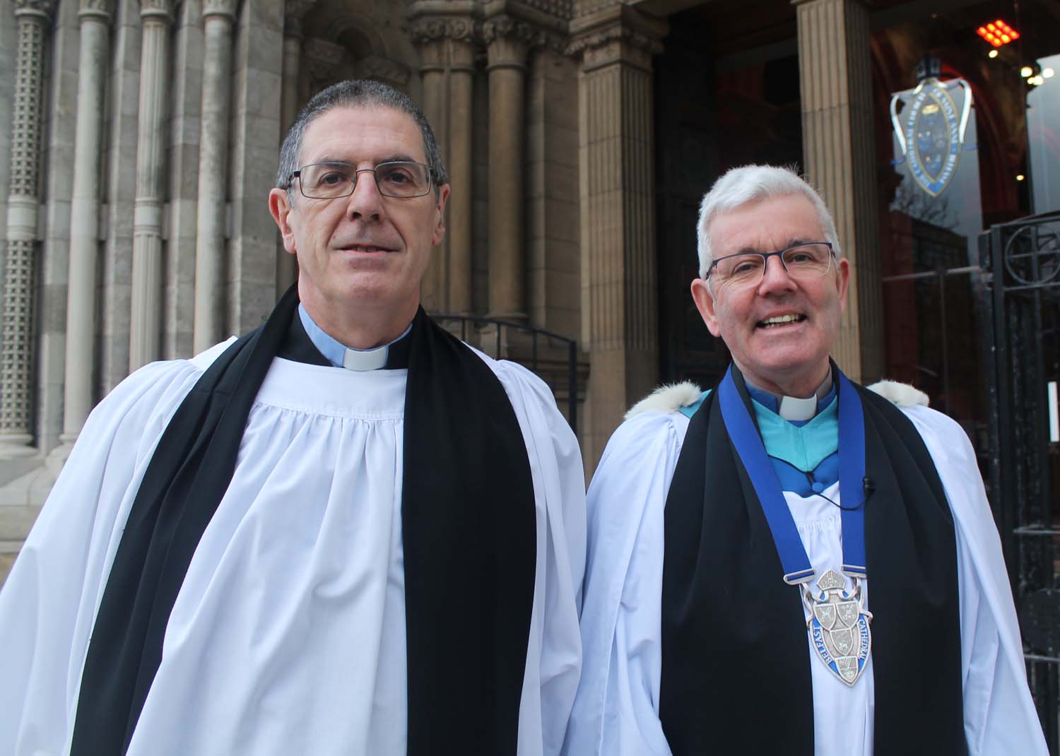The Rev Mark Reid, Mission to Seafarers Chaplain, and the Dean of Belfast, the Very Rev Stephen Forde, led the service to commemorate the 70th anniversary of the sinking of the MV Princess Victoria.