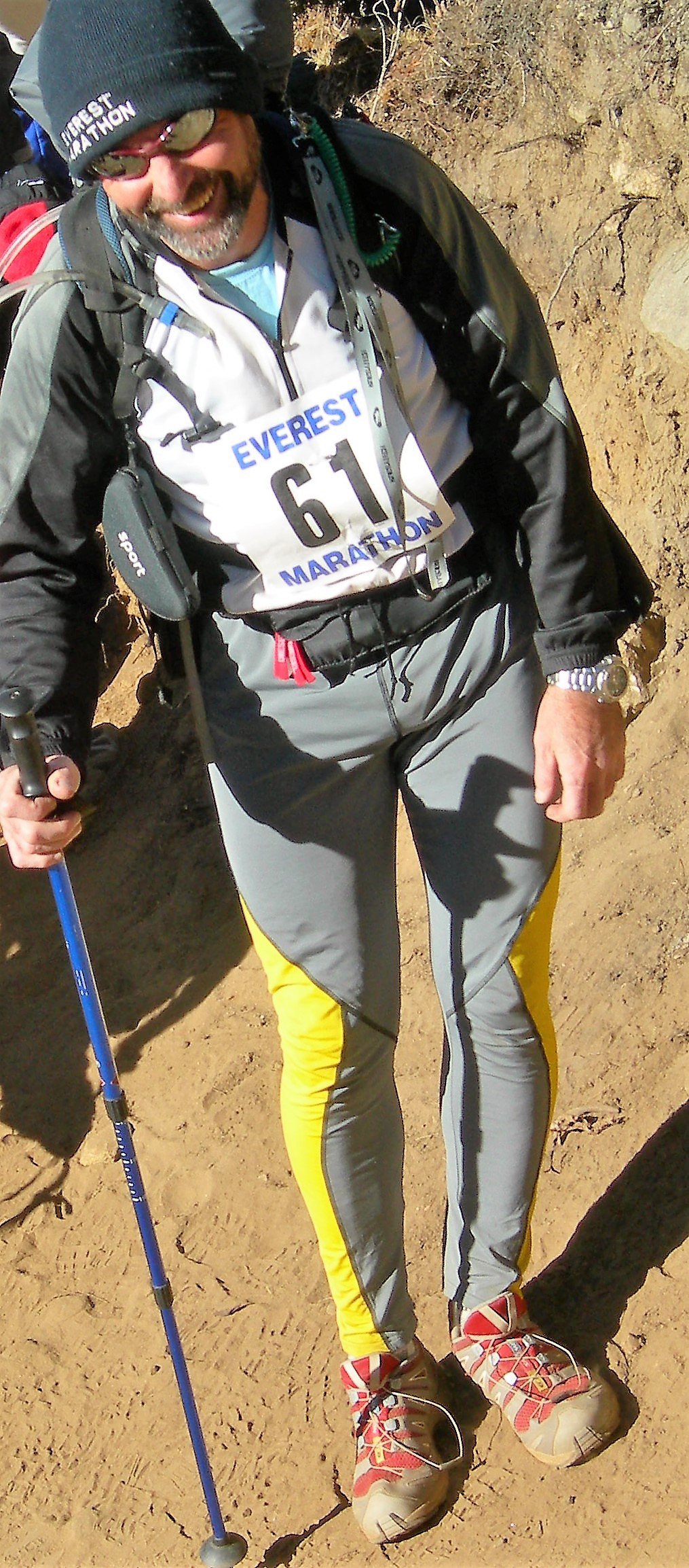Ken Tate competing in the 2007 Everest Marathon.