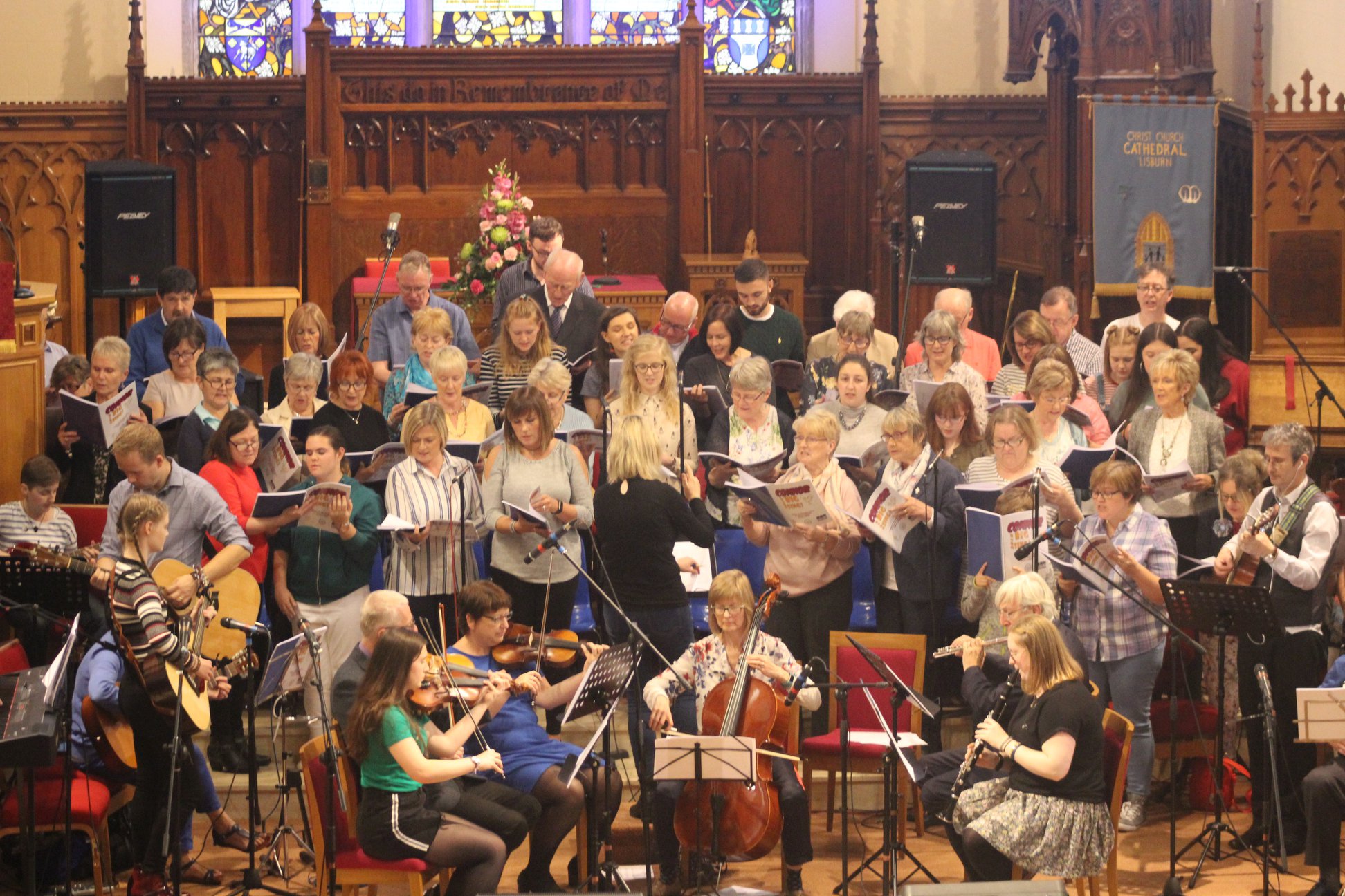 The Connor Big Sing in Lisburn Cathedral on September 16. Photo credit: Matthew Cairns/Danielle McCullagh.