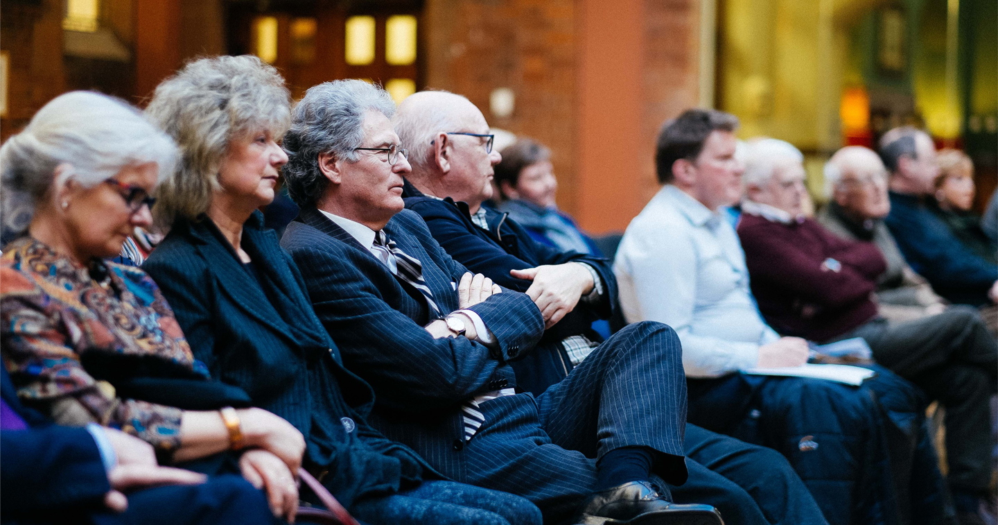 Members of the audience at the 2018 Theological Lecture at Queen's.