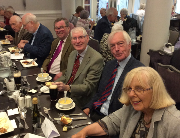 Enjoying the food and chatter at the Retired Clergy Association (NI) annual buffet lunch at Tullyglass House, Ballymena.