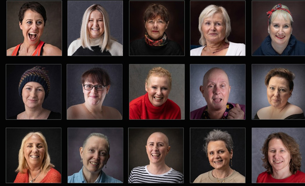 Fifteen of the ladies who feature in the campaign, the 16th lady preferred to be anonymous. Cheryl Graham is in the centre of the pictures in red.