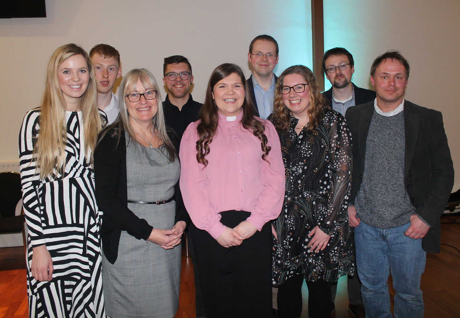 The Rev Danielle McCullagh, front, centre, with members of The Hub staff team.