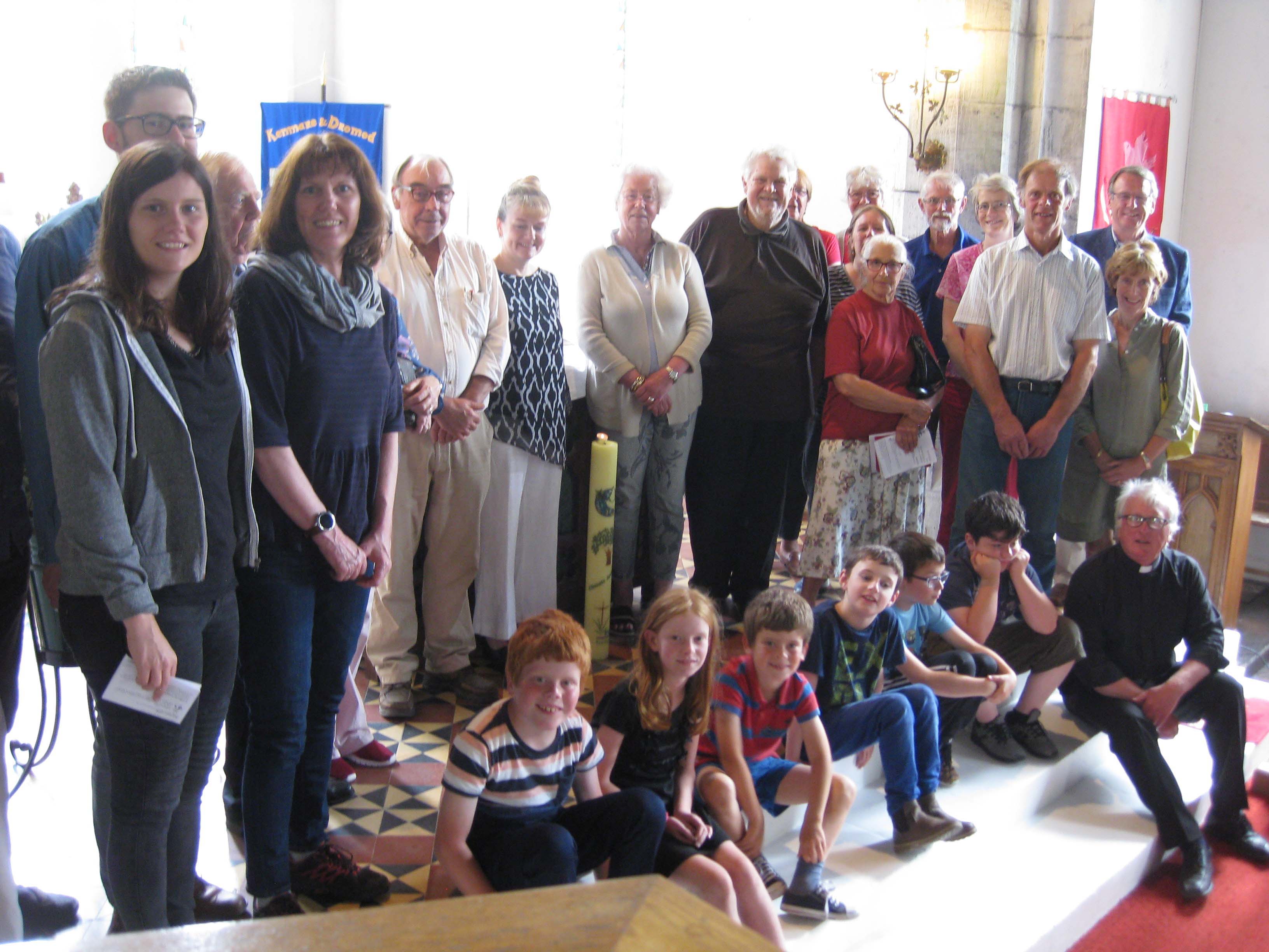 Parishioners and guests at the Church of the Transfiguration, Sneem.
