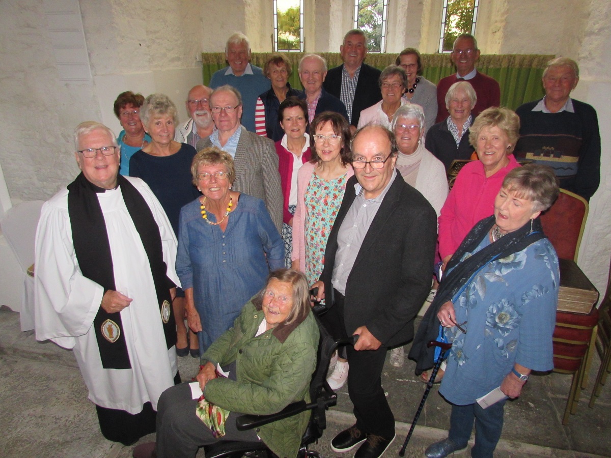 Provost Stan Evans with Friends of St Flannan's.