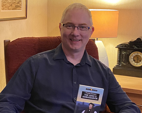The Revd David Luckman with his book from the Trailblazers series.