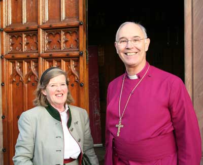 Canon Lady Sheil with the Archbishop of Armagh
