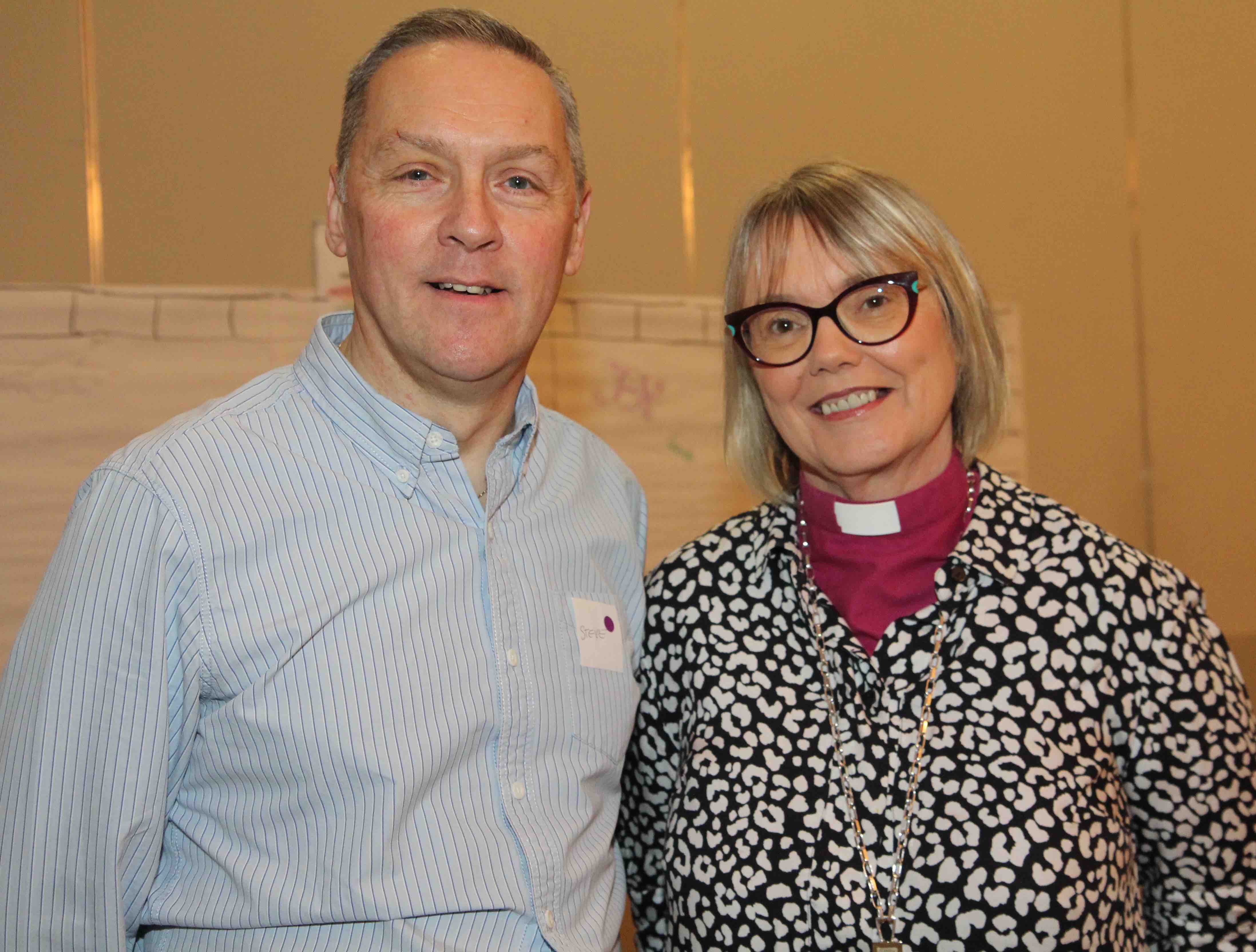 CIYD Youth Ministry Development Officer Steve Grasham with CIYD Chairperson Bishop Pat Storey at the Church of Ireland Youth Forum.