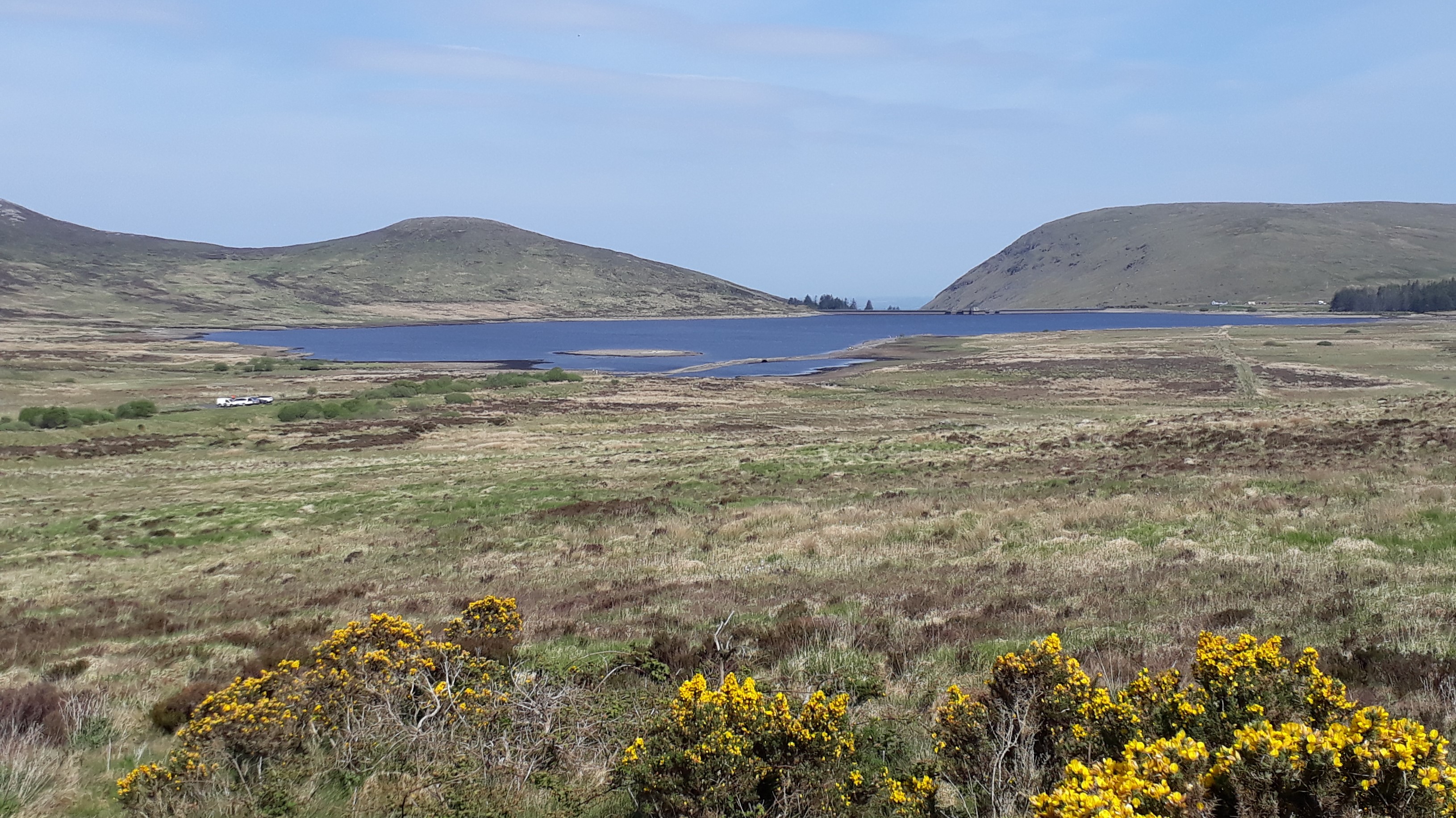 The Spelga Dam reservoir, in the Mournes, during a recent dry spell.