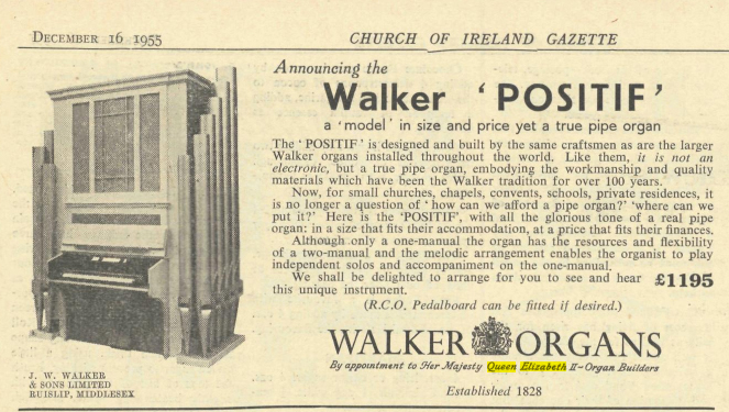 An advert from December 1955.