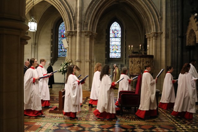 The choir in procession.